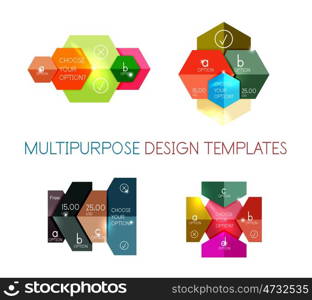 Paper infographic template. For banners, business backgrounds and presentations