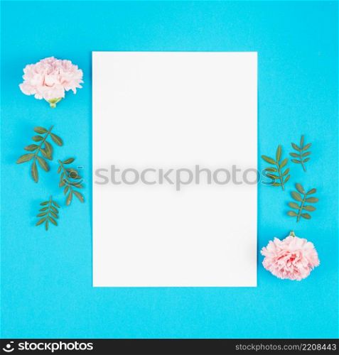 paper list with flowers bright background