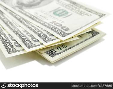 paper money on white background, close up