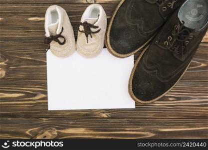 paper near male child shoes