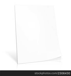Paper page vector illustration on white background.. Paper page vector illustration on white background