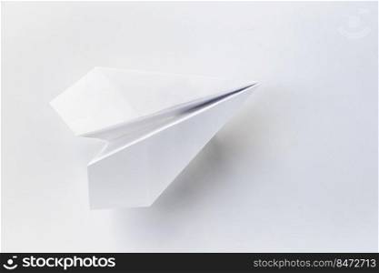 Paper plane origami isolated on a blank white background. Paper plane origami isolated on a white background
