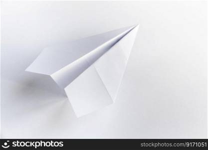 Paper plane origami isolated on a blank white background. Paper plane origami isolated on a white background