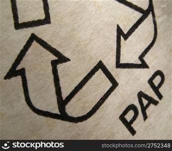 paper recycling sign