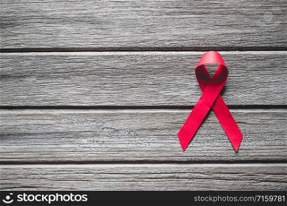 Paper ribbon on the day of World AIDS Day.