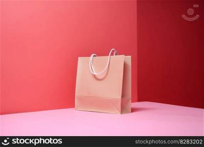 Paper shopping bag. Craft box shop. Generate Ai. Paper shopping bag. Generate Ai