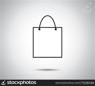 paper shopping bag vector icon illustration, online shop, sale logo eps 10