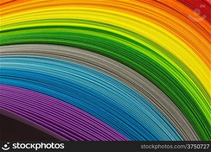 Paper strips in rainbow colors as a colorful backdrop