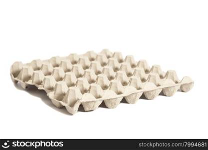 Paper tray for egg isolated on white background
