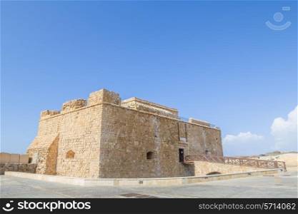 Paphos Castle located in the city harbour, Cyprus.