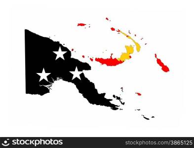 papua new guinea country flag map shape national symbol