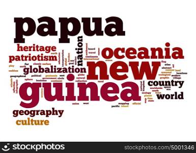 Papua New Guinea word cloud