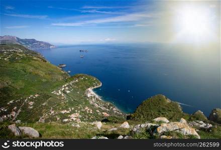 Paradise along the coast Amalfi landscape Italy