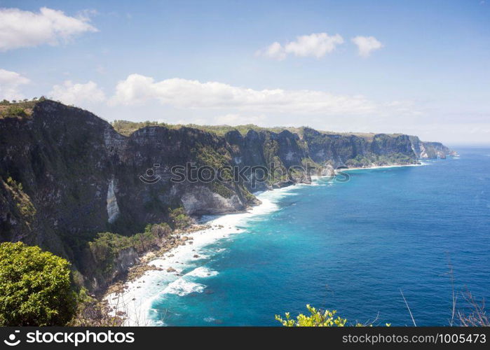 Paradise island Nusa Penida, beautiful Cliff landscape manta point Indonesia. Paradise island Nusa Penida, beautiful Cliff landscape manta point