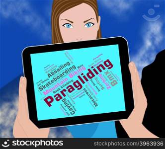 Paragliding Word Meaning Paragliders Parachuting And Text