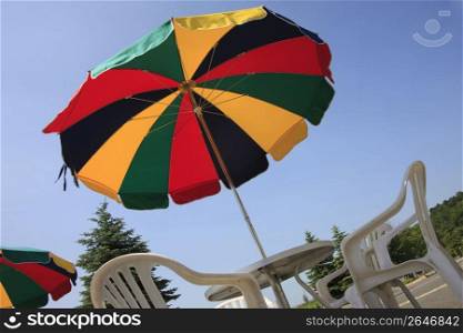Parasol and Chair