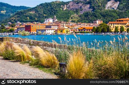 Paratico and Sarnico on the Lago d Iseo in Lombardy Italy