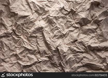 Parcel paper as background texture. Recycling concept and brown paper heap