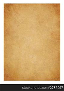 Parchment. Detailed old page papers. It is isolated on a white background