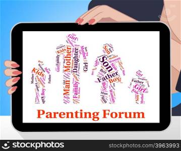 Parenting Forum Representing Mother And Child And Mother And Child