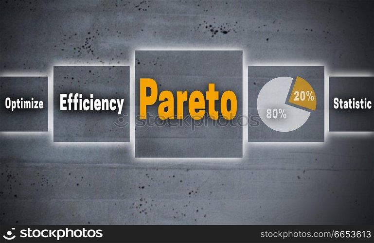 Pareto touchscreen concept background.. Pareto touchscreen concept background