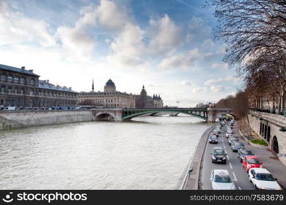 Paris and Seine River