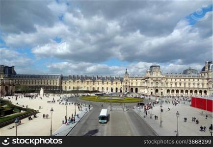 Paris city France Louvre Museum general view