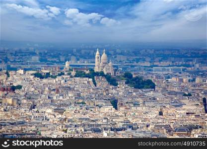 Paris skyline and Sacre Coeur basilique