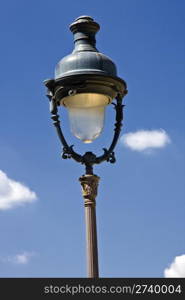Paris Street lamp isolated on blue sky