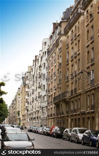 Paris. Street with parked cars