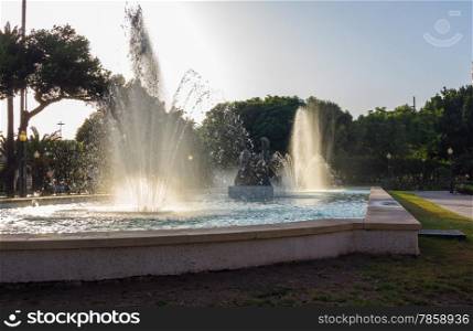 Park Fountain Nicolas Salmeron in Almeria, Spain
