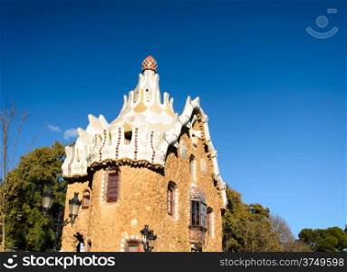 park guell tourist attractions in Barcelona Spain.