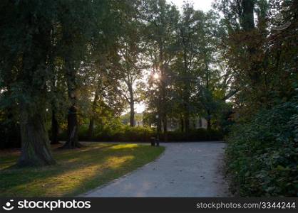Park in Bruges Belgium