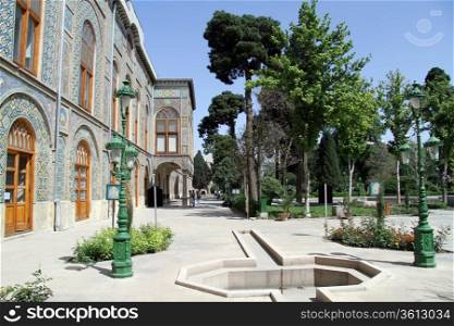 Park in Golestan palace in Tehran, Iran