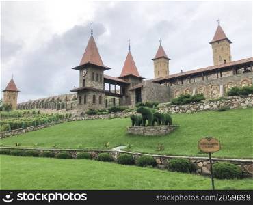 Park Loga, Russia - June 2021: Castle in Park Loga.. Park Loga, Russia - June 2021: Castle in Park Loga