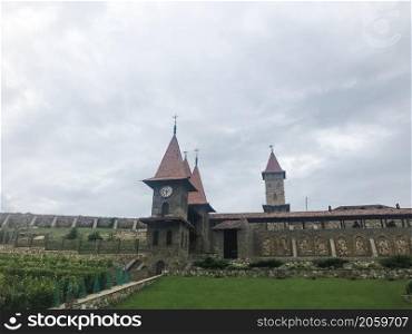 Park Loga, Russia - June 2021: Castle in Park Loga.. Park Loga, Russia - June 2021: Castle in Park Loga