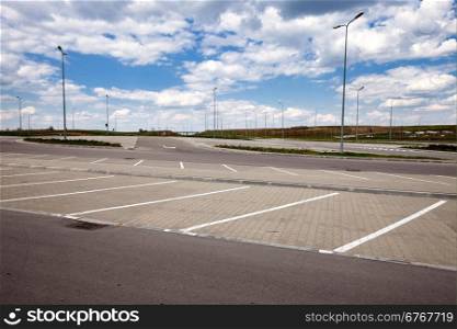 Parking area near highway