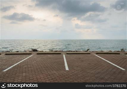 Parking Lot With Seascape