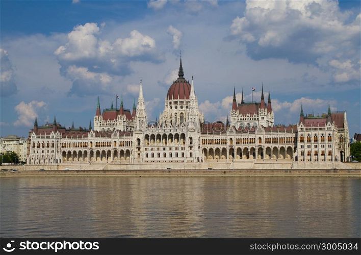 Parliament building in Budapest , Hungary .