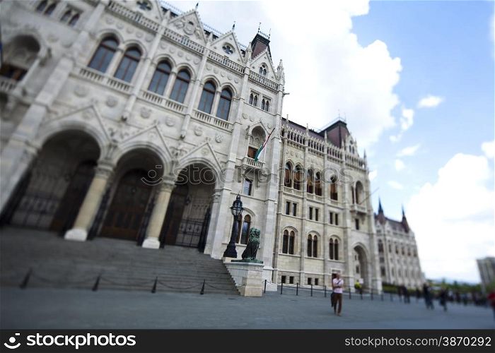 Parliament building in Budapest, natural colorful tone