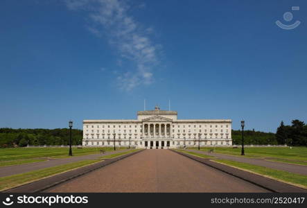 Parliament Buildings (aka as Stormont) in Belfast, UK. Stormont Parliament Buildings in Belfast