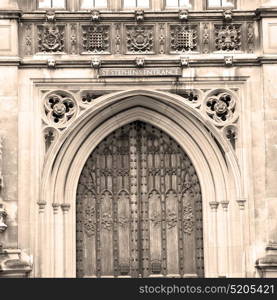 parliament in london old church door and marble antique wall