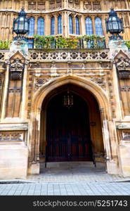 parliament in london old church door and marble antique wall