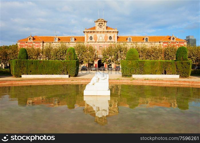 Parliament of Catalonia building in the Citadel Park or Parc de la Ciutadella in Barcelona city, Catalonia region of Spain