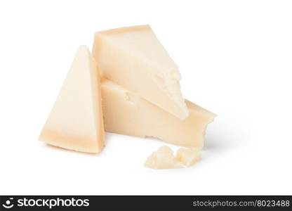 parmesan cheese. parmesan cheese on white background