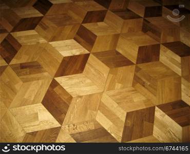 Parquetry. wooden parquet background, parquetry in hexagonal pattern