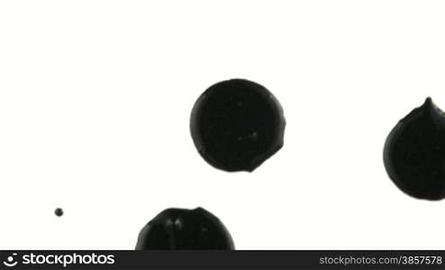 Part of a series. Dripping black liquid fills up the entire white background with black