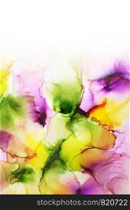 Part of original alcohol ink painting, macro photo, abstract background