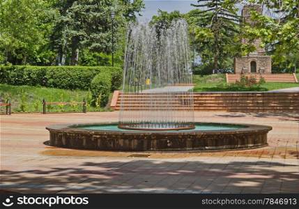 Part of public gardens - fountains and monument