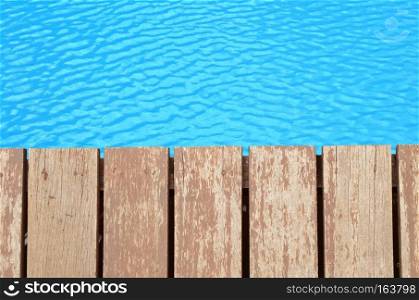 part of swimming pool with blue water